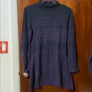 Purple turtle neck dress